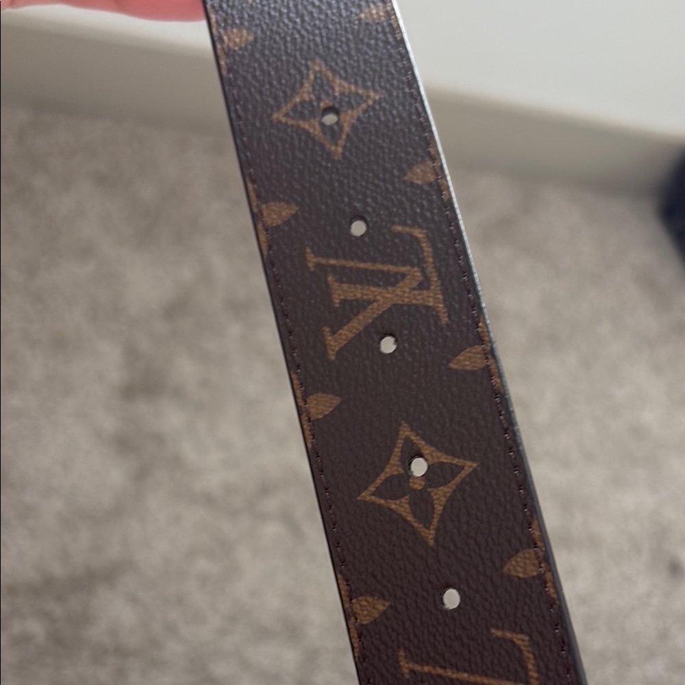 Louis Vuitton Brown and Gold Monogram Belt - Picture 5 of 9